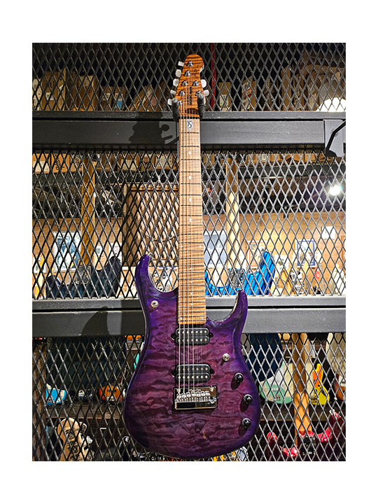 MM-JP157-PN-QT-02 Music Man John Petrucci JP15 7 String Purple Nebula Quilt Top