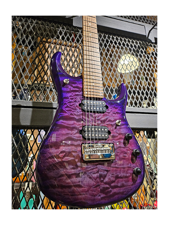 MM-JP157-PN-QT-03 Music Man John Petrucci JP15 7 String Purple Nebula Quilt Top