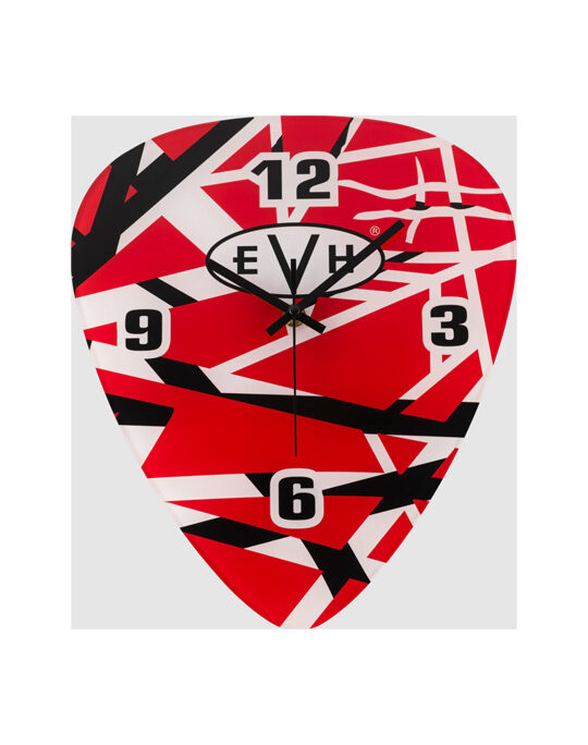 EVH Clock Red/White/Black Stripes