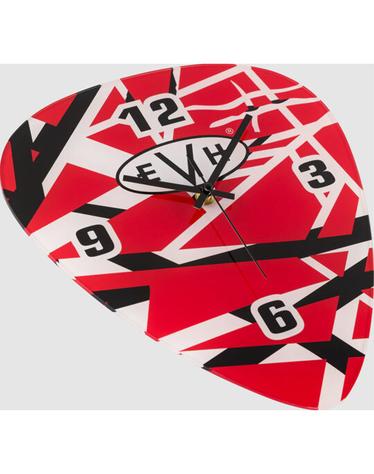 EVH Clock Red/White/Black Stripes