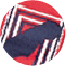 Fender 2” Monogrammed Straps - Red/White/Blue