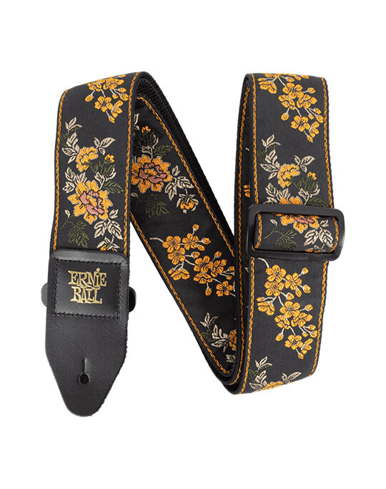 Ernie Ball Classic Jacquard Guitar Strap/Bass Strap Tangerine Blossom