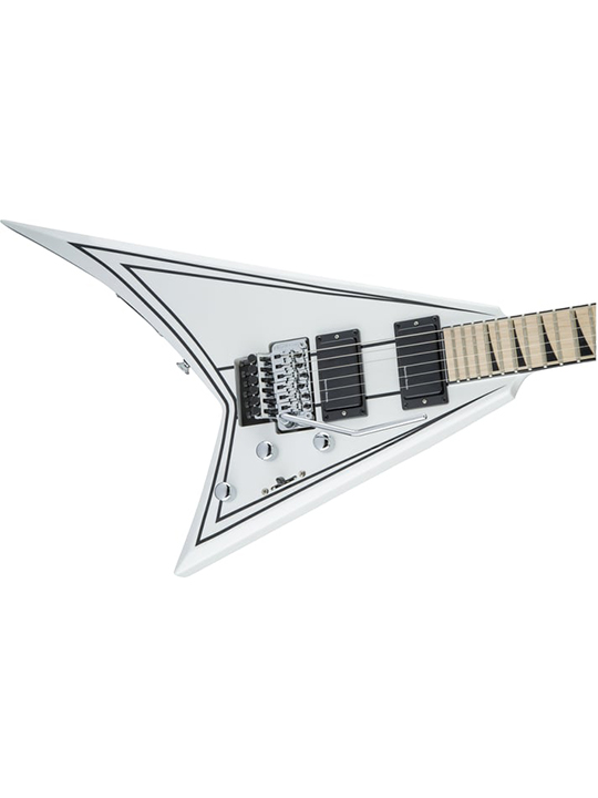 Jackson X Series Rhoads RRX24M Snow White with Black Pinstripes