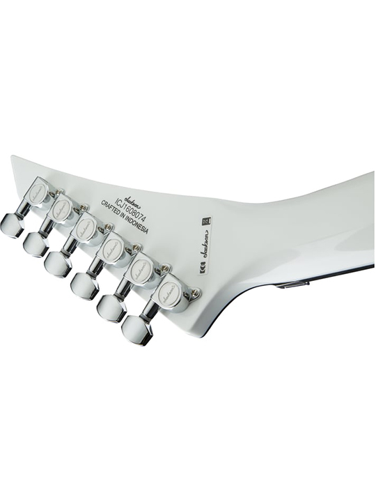 Jackson X Series Rhoads RRX24M Snow White with Black Pinstripes