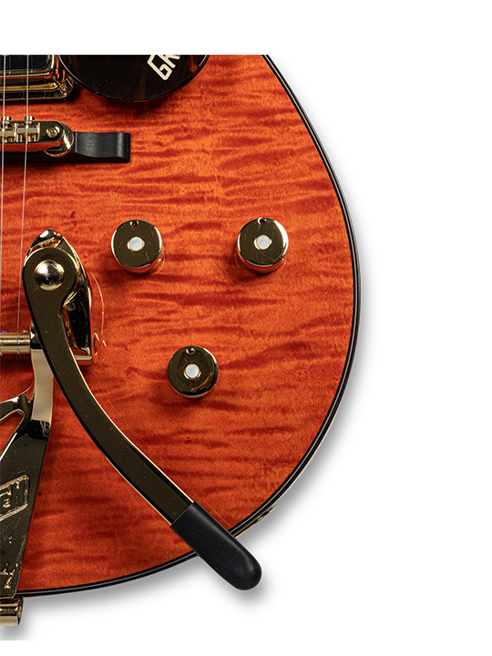 GRTSCH-CS-G6134-55-PG-02 Grestch Custom Shop G6134-55 Penguin w/F-Hole, Bigsby, Orange