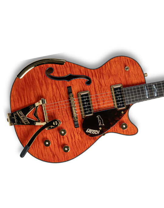 Grestch Custom Shop G6134-55 Penguin w/F-Hole, Bigsby, Orange
