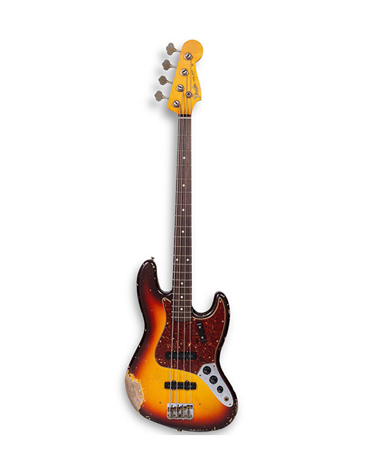 Fender Custom Shop 1961 Jazz Bass Heavy Relic Chocolate 3 Tome Sunburst Masterbuilt by Andy Hicks