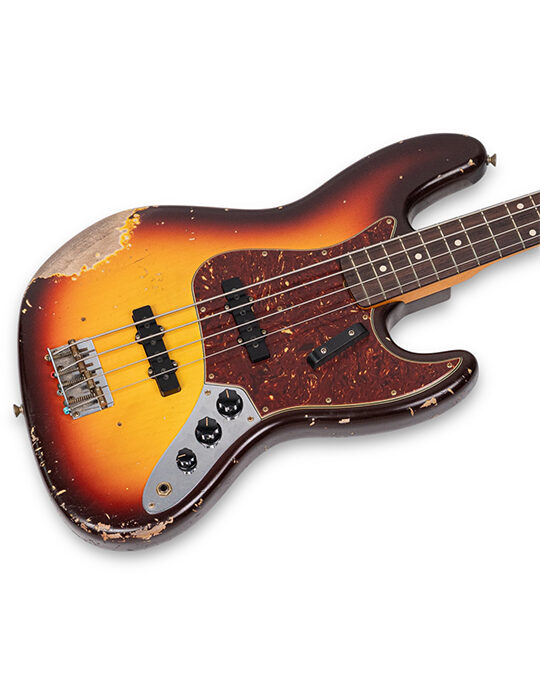 Fender Custom Shop 1961 Jazz Bass Heavy Relic Chocolate 3 Tome Sunburst Masterbuilt by Andy Hicks