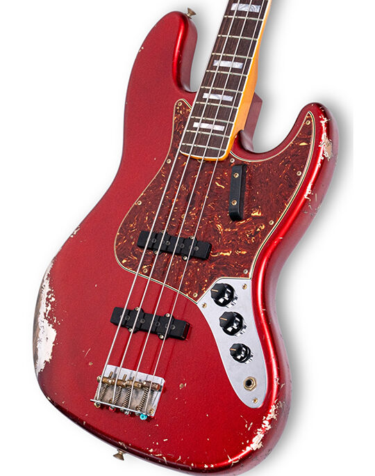 Fender Custom Shop 1966 Jazz Bass Heavy Relic Aged Candy Apple Red Masterbuilt by Andy Hicks