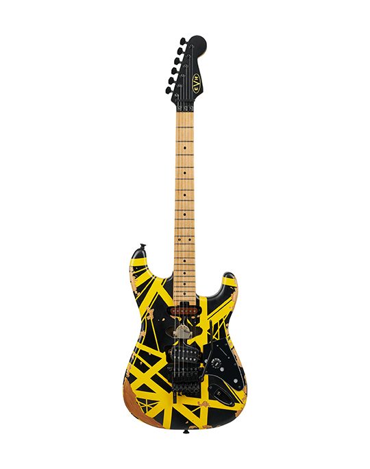 EVH Striped Series Frankenstein Frankie Aged Black and Yellow Limited Edition