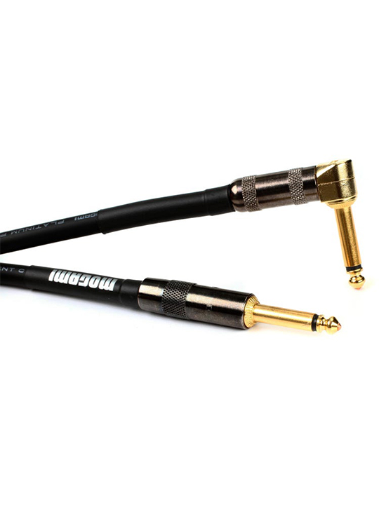 Mogami Platinum Guitar 12R Straight to Right Angle Instrument Cable 12 feet