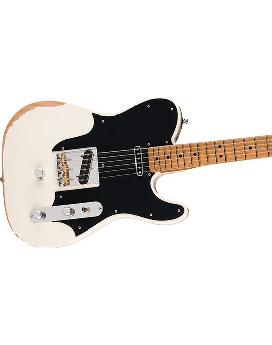 Fender John Osborne Telecaster Fender Signature Model ของ John Osborne แห่ง Brothers Osborne รุ่นที่สร้างจาก Telecaster คู่ใจของ John Osborne พร้อมระบบ Fender B String Bender ซึ่งเป็นจุดเด่นของรุ่นนี้ มาพร้อม Custom Voiced John Osborne Telecaster Pickups ให้เสียง Tele ที่มีความใส ชัด punchy และมี output สูงขึ้นเล็กน้อย เหมาะทั้ง Country, Blues, Rock และงาน Studio Fender John Osborne Telecaster John Osborne Telecaster® Grammy-winning guitarist and songwriter John Osborne has captivated country music with his distinctive artistry, earning multiple top 10 hits, seven Academy of Country Music awards and six Country Music Association awards. His masterful guitar work and inspired songwriting continue to build a devoted fanbase, solidifying his position as one of country music's most influential and prominent artists. The B String Bender Advantage This highly-customized Telecaster features Fender's own B string bending mechanism – the secret weapon that encourages pedal steel-like chords and lead lines by raising the B string’s pitch up to a whole step. Authentic John Osborne Specifications Closely modeled after his personal guitar; this instrument delivers professional-grade performance with classic Fender craftsmanship. The alder body provides balanced tone and sustain, while the Road Worn® oil finished '68-style maple neck with maple cap fingerboard offers smooth playability and vintage aesthetics. Road-Tested Style and Sound The Road Worn® Olympic White finish captures the authentic wear and character of a gigging musician's trusted instrument. With custom-voiced John Osborne Telecaster pickups, custom pickguard and 3 compensated brass barrel saddles, the John Osborne signature Telecaster delivers everything from shimmering clean tones to growling overdrive.